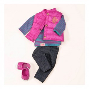 Our Generation Puffy Vest Outfit - 18 Inches Dolls Clothing