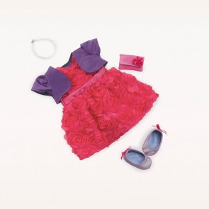 Our Generation Deluxe Pink Flower Dress - Dolls Clothing