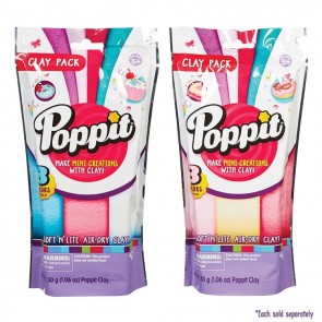 Poppit S1 Poppit Clay Pack Blue - Pink - White