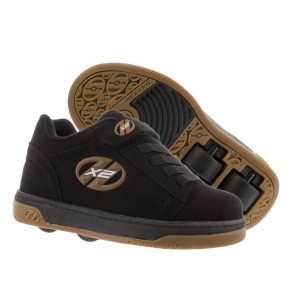 Heelys Dual Up X2 Solid Black/Gum Size 33