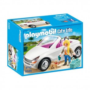 Playmobil Convertible With Woman Puppy