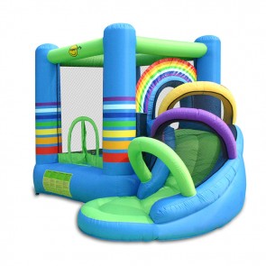 Rainbow Bouncy Castle with Slide 