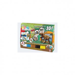 Pop Art Animals & Dinosaurs assorted 1 A4 template 4 colors