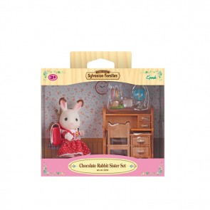 Sylvanian Families Chocolate Rabbit Sister Set Desk