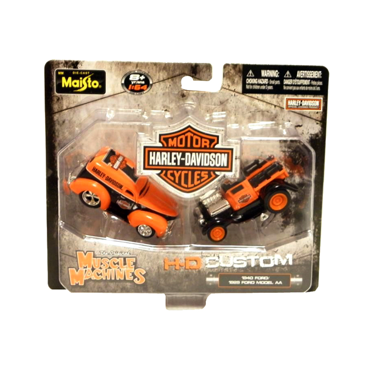 1:64 MUSCLE MACHINES H-D / FORD 2 PK