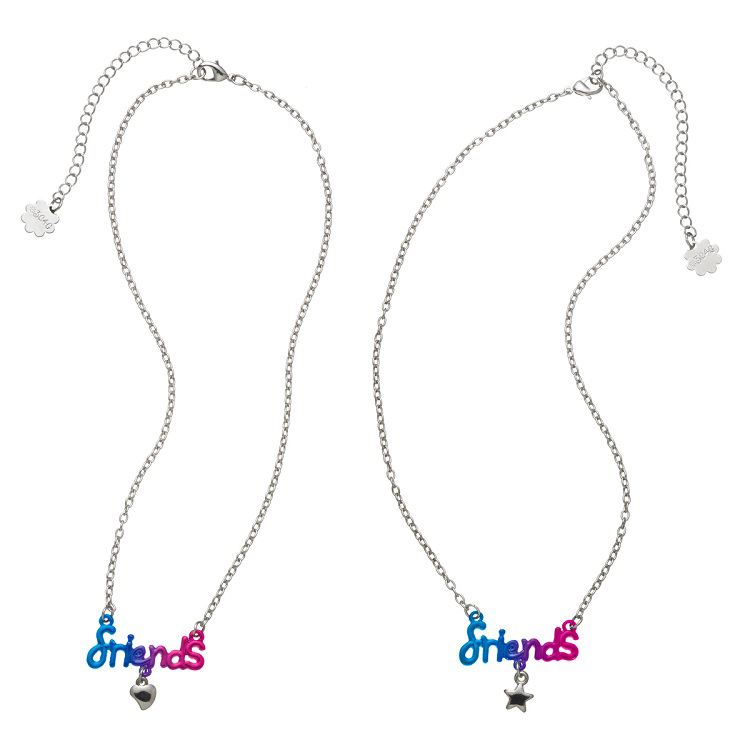 Friends 2 Tone Necklace Set