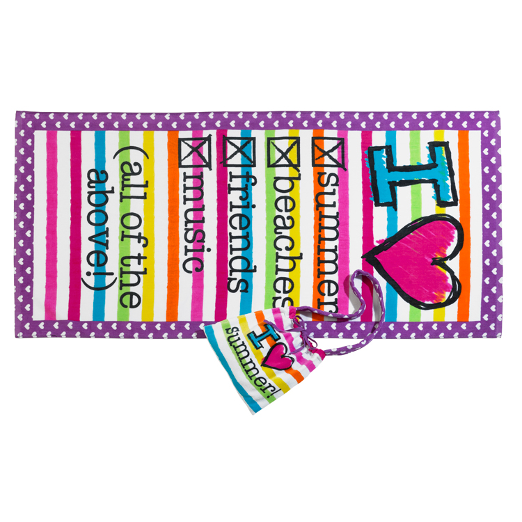 I HEART SUMMER TOWEL SET