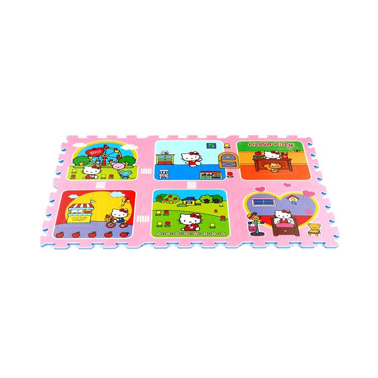 6PCS PRINTED PUZZLE MAT - HELLO KITTY (HK802)