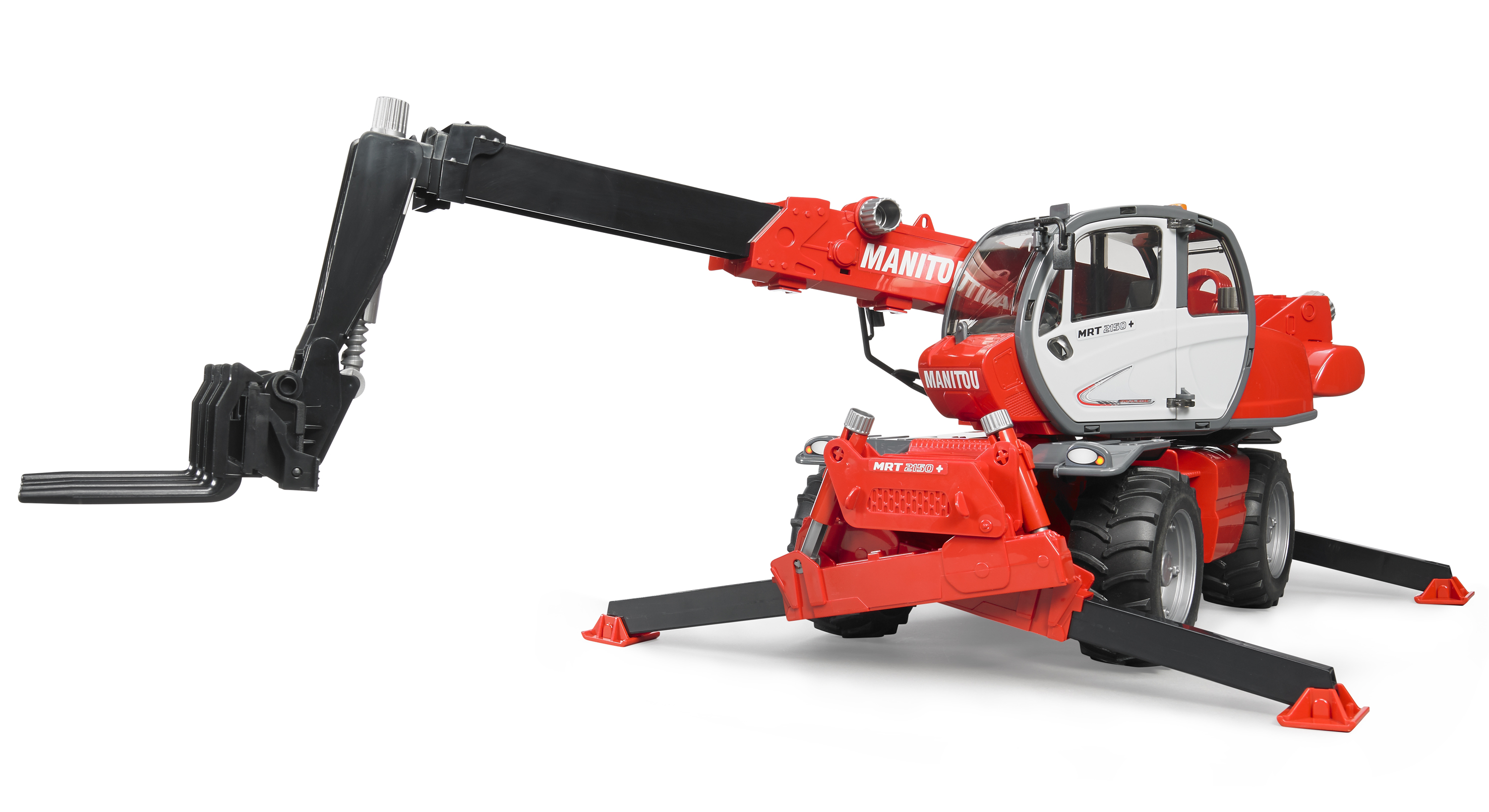 BRUDER MRT 21050 TELESCOPE FORKLIFT WITH ACCESSORIES