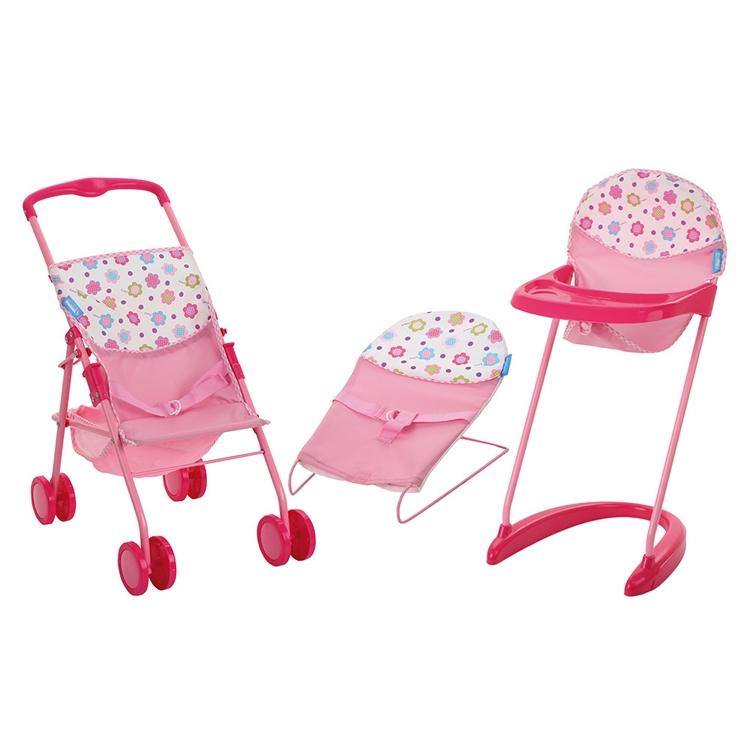 DOLL STROLLER + HIGH CHAIR + SEAT