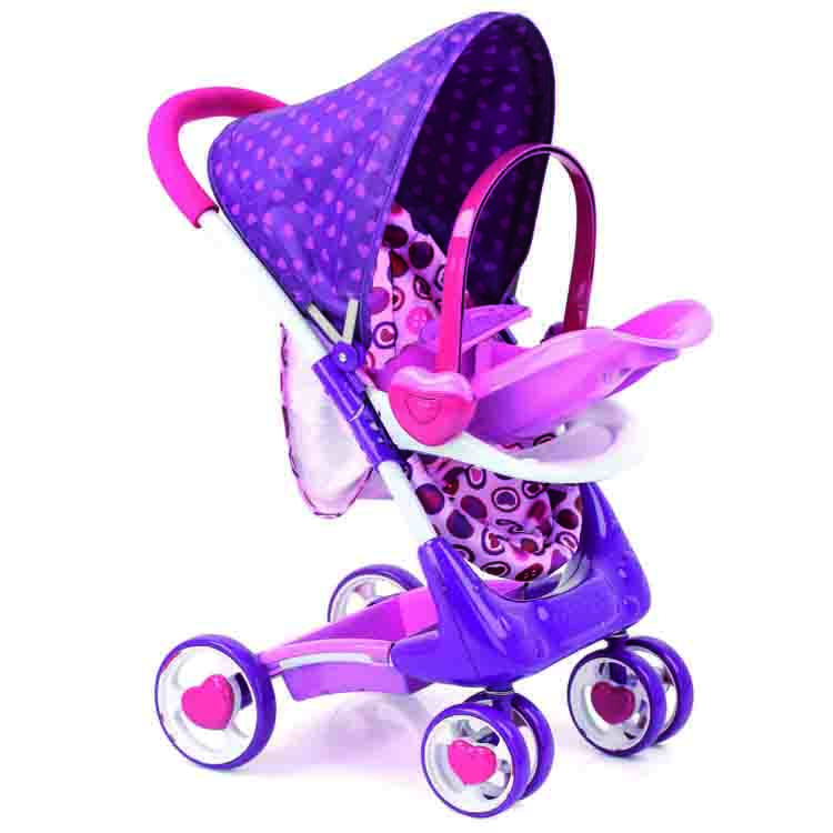 DOLL LUXURY STROLLER WITH CAR SEAT