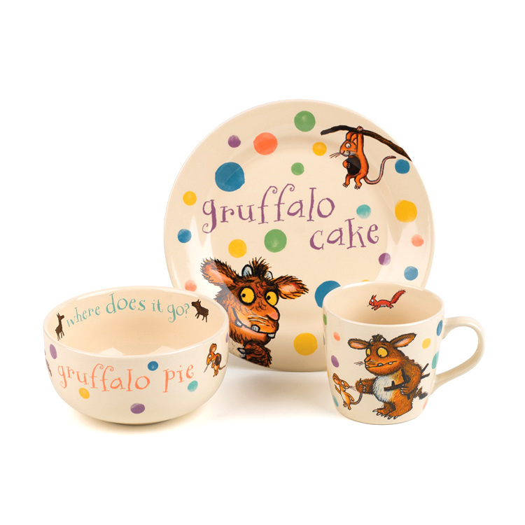 GRUFFALO'S CHILD CERAMIC 3 PIECE DINNER SET