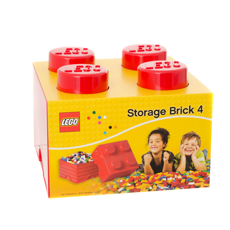 LEGO STORAGE BRICK 4 RED