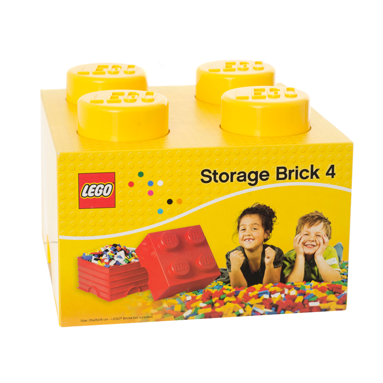 LEGO STORAGE BRICK 4 YELLOW