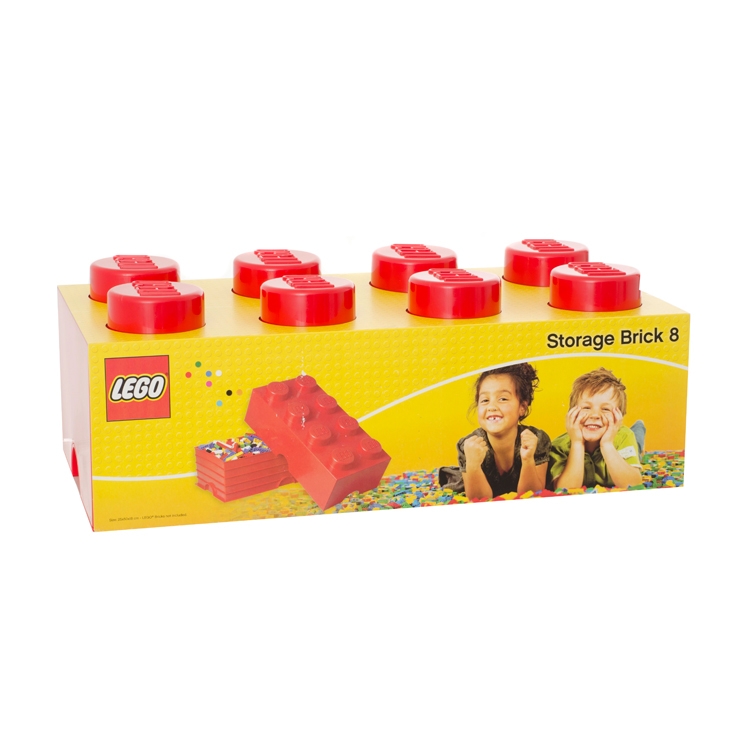 LEGO STORAGE BRICK 8 RED