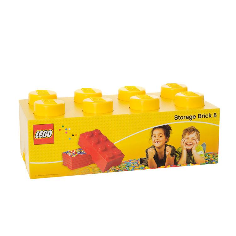 LEGO STORAGE BRICK 8 YELLOW