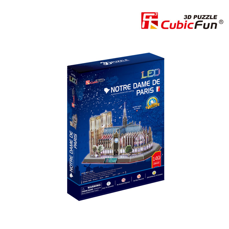 NOTRE DAME DE PARIS WITH LED INSIDE